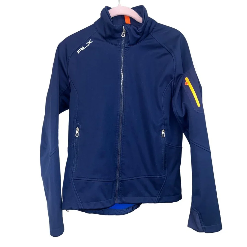RLX Ralph Lauren Women's Spring Navy Blue Performance Windbreaker Jacket – M - Picture 4 of 11